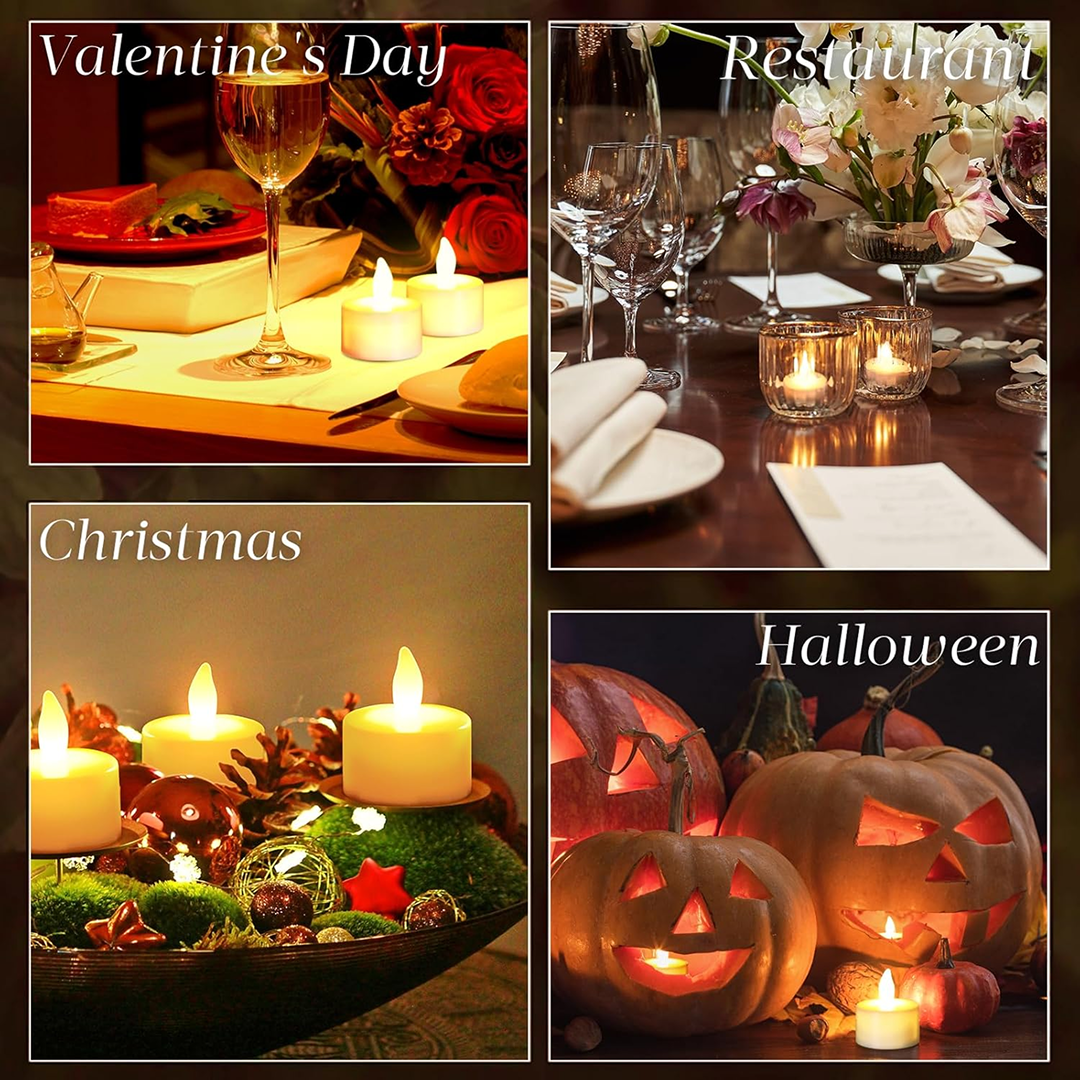 Battery-operated floating tealight candles for events