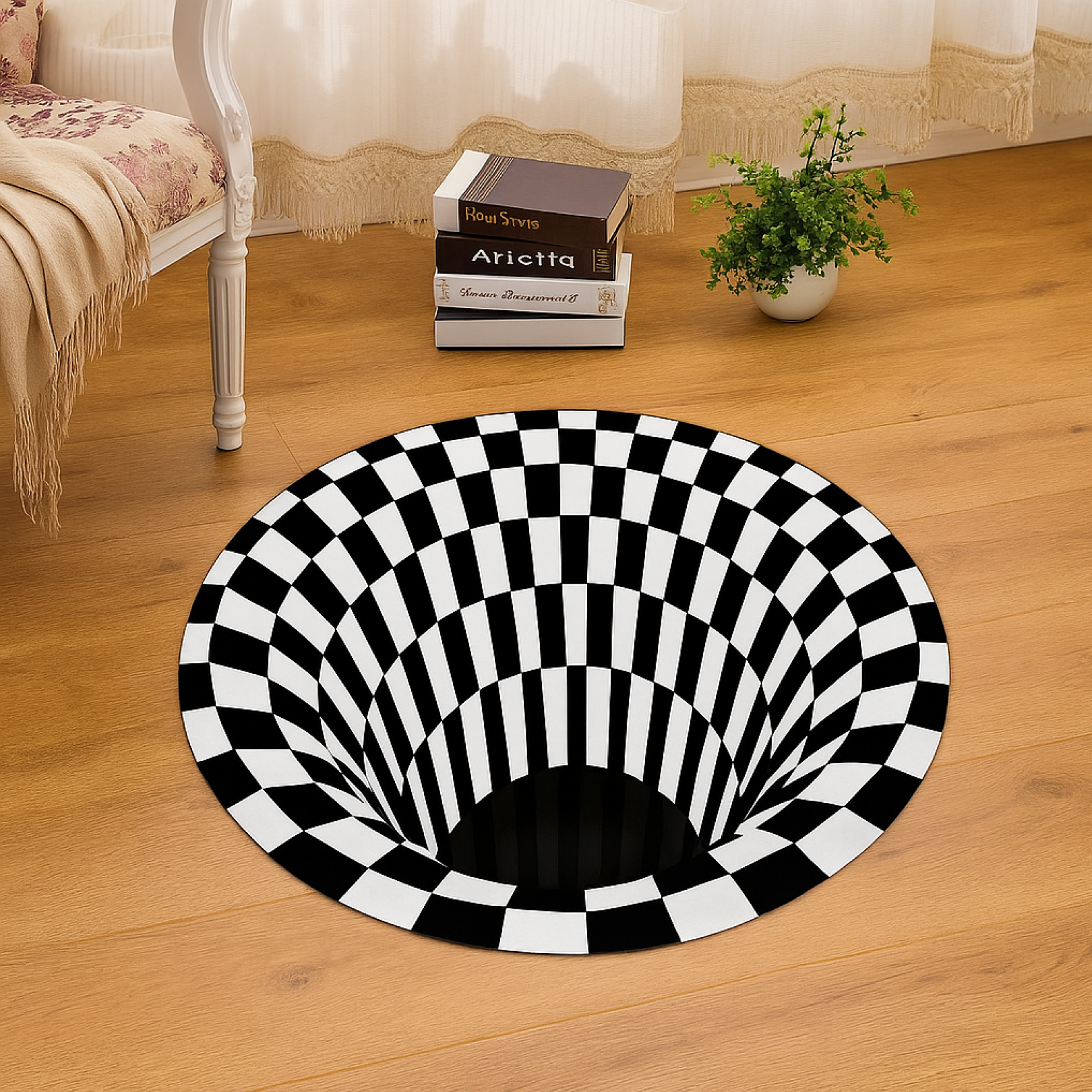 Durable polyester 3D vortex space carpet for bedroom and living room