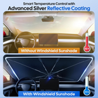 Packaging of the Car Windshield Sunshade, ready for storage.