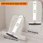 Compact design of the mini mop, ideal for easy storage with its hanging feature.