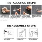 Packaging of 10 transparent flower-shaped heavy duty adhesive wall hooks