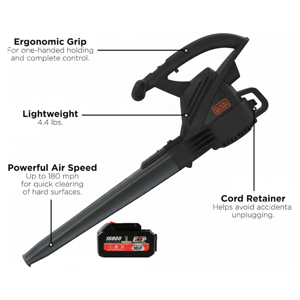 Lock-on switch feature for continuous air blower use