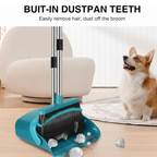Detailed shot of the dustpan's flat lip, designed for efficient dirt collection.