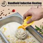 Single plastic ice cream scoop spoon, demonstrating its sturdy build.