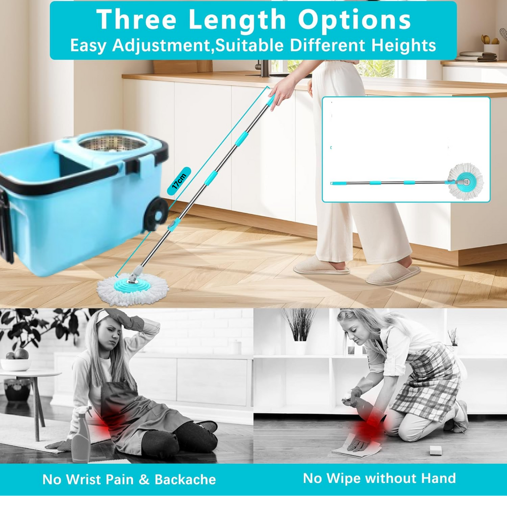 360° spin mop microfiber mop head for efficient cleaning