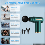 Main view of the VelvaBloom deep tissue percussion body massager.