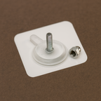 Versatile adhesive screw hook with bolt and nut, suitable for ceiling or wall applications.
