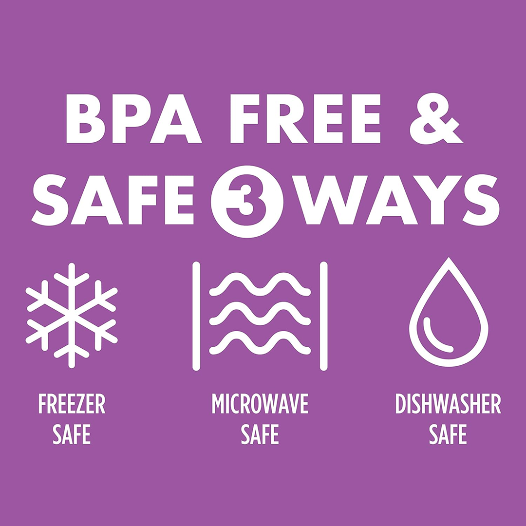Organivo 4 section container neatly stored in a refrigerator for fresh grocery organization.