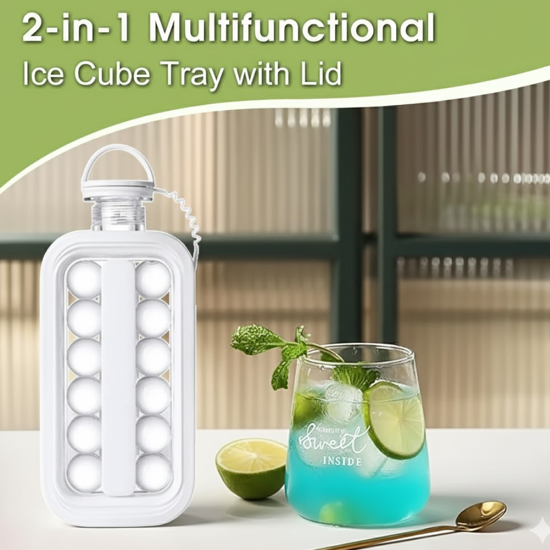 Top-down view of the innovative Foldable Ice Tray showing its compact design.