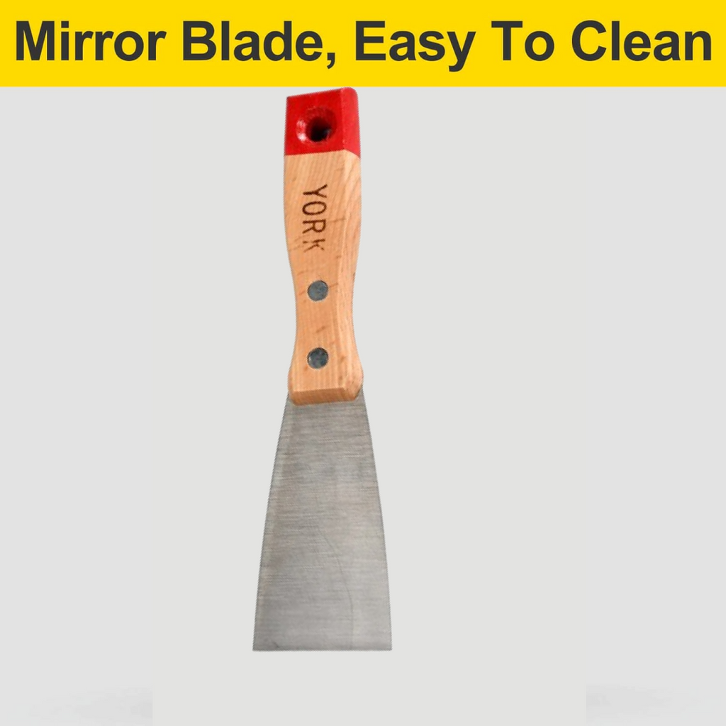 Side profile of the durable CR-V alloy steel blade of a putty knife.