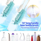 Convenient hook on the bottle cleaning brush handle for easy storage.