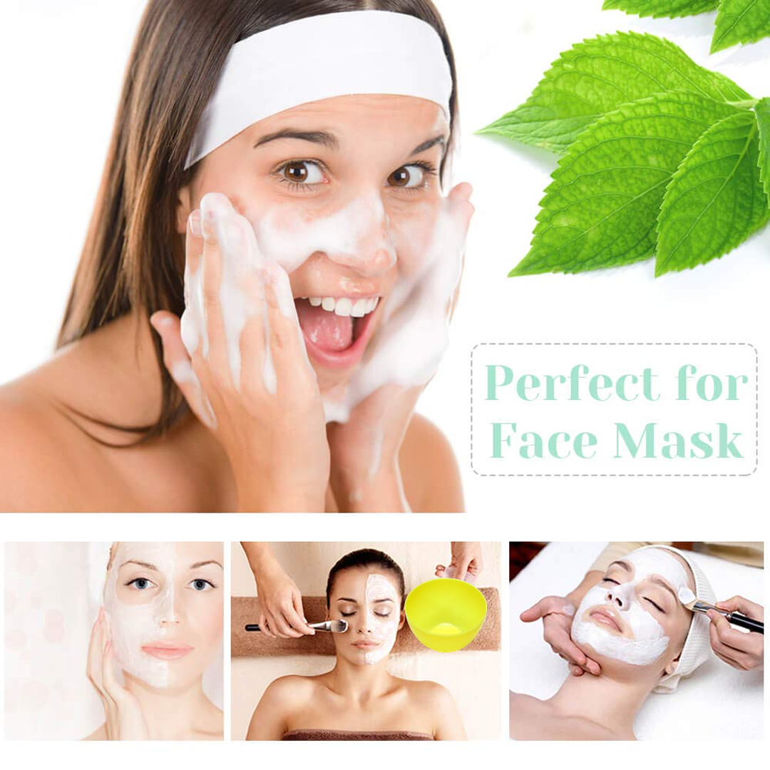 Components of the 6-piece DIY face mask kit laid out.