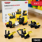 Child assembling one of the 5 models from Mecha Racer STEM Kit
