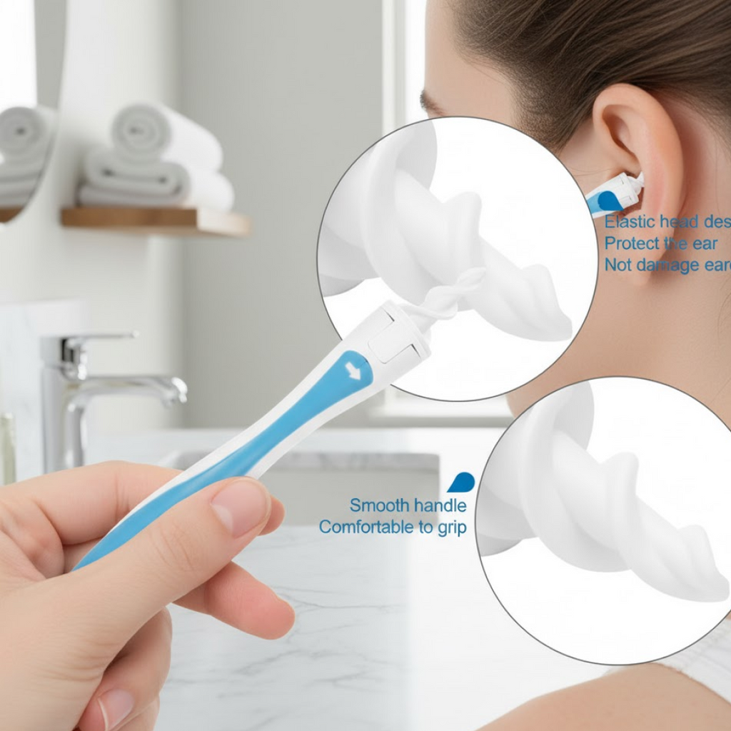 Close-up of the silicone tip, demonstrating its soft and flexible design.