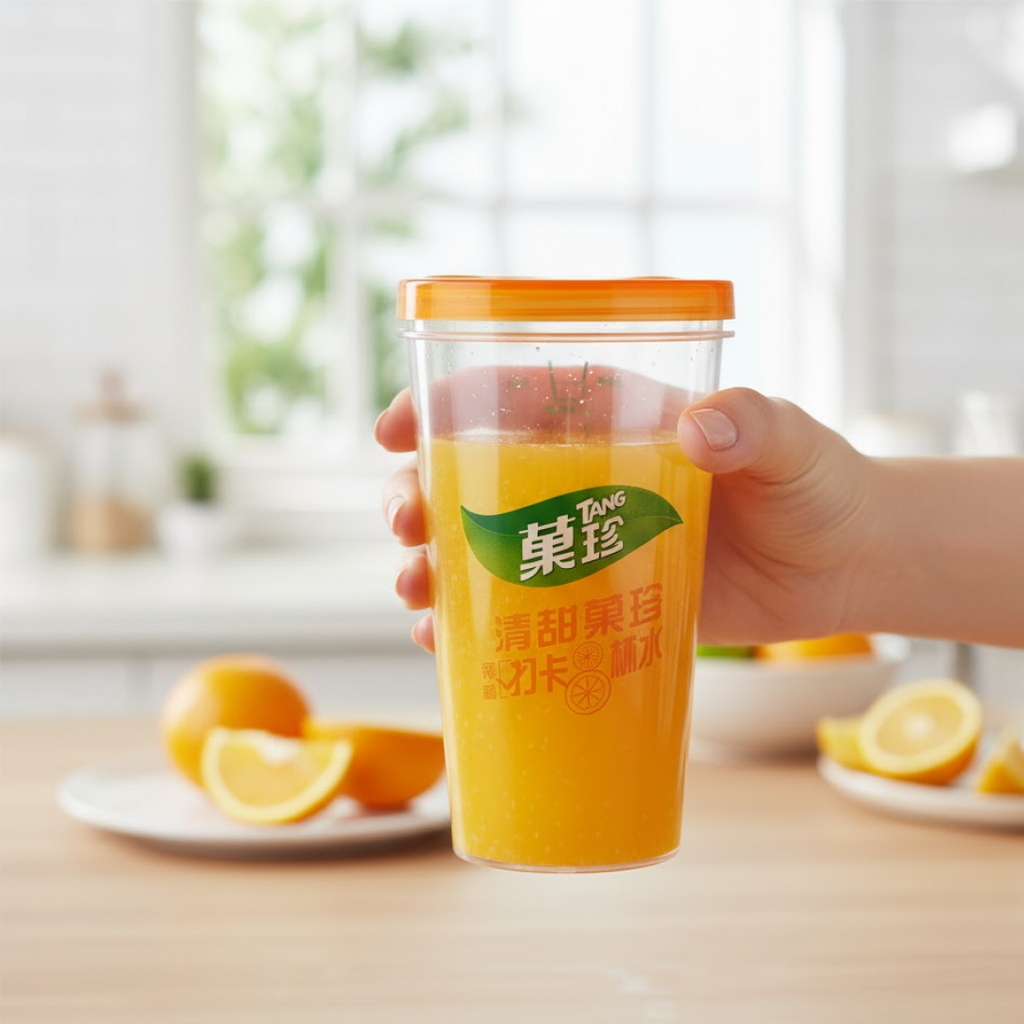 Multiple views of the versatile portable plastic cup for daily use.