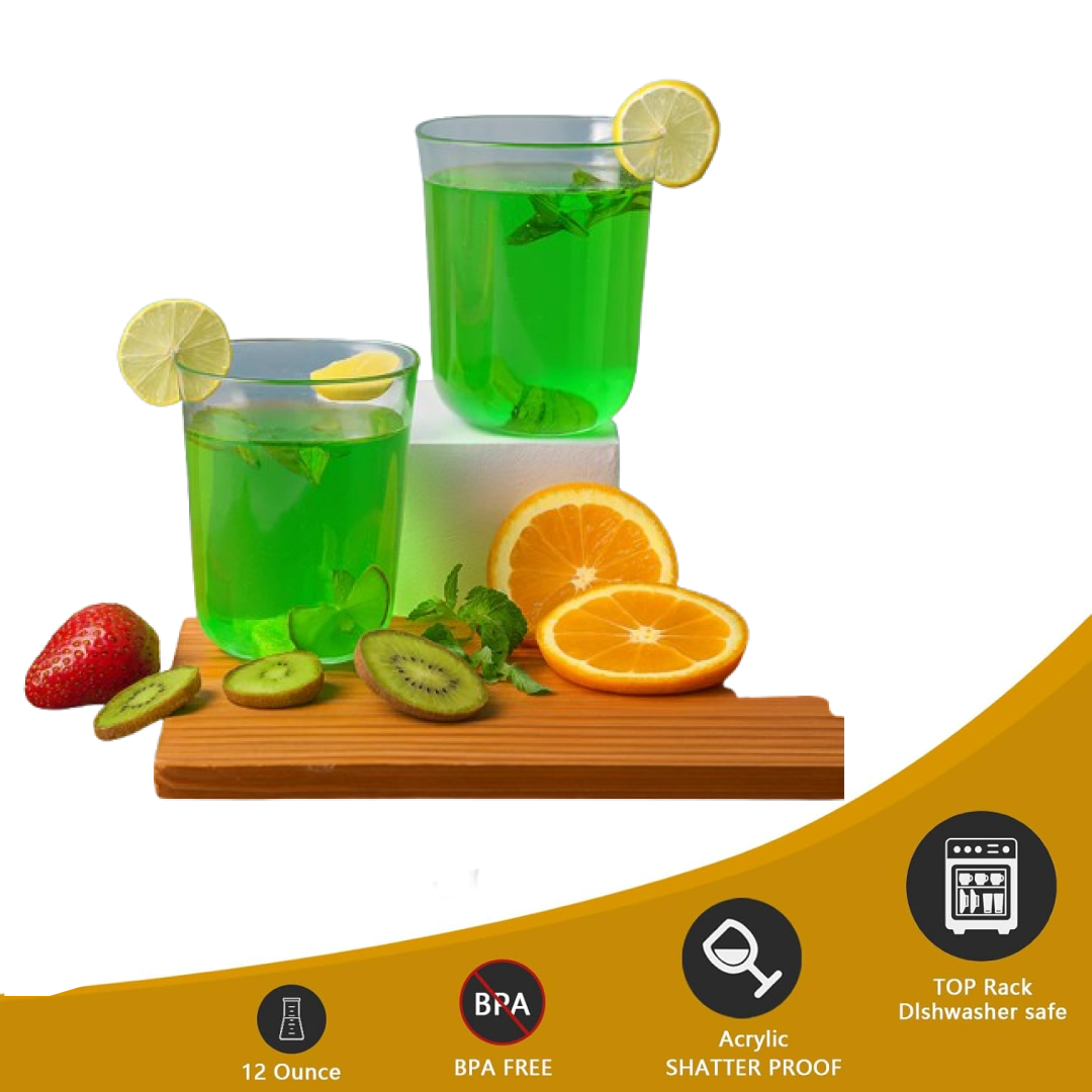 Transparent plastic mojito glass showcasing modern design