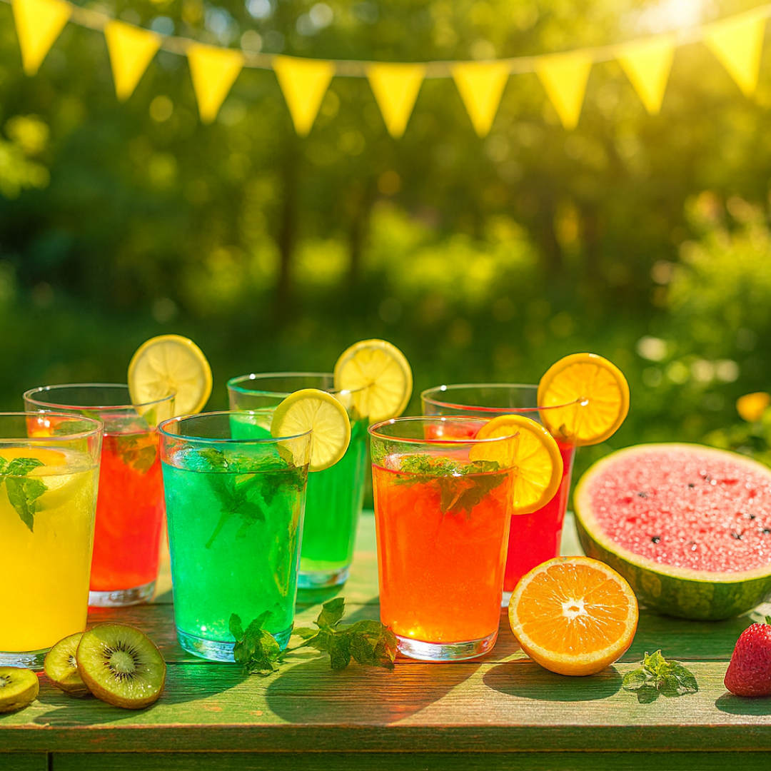 Side view of unbreakable mojito glasses set of 6 plastic tumblers