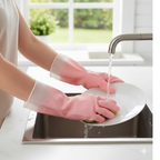 Large size cleaning gloves ideal for dishwashing and gardening