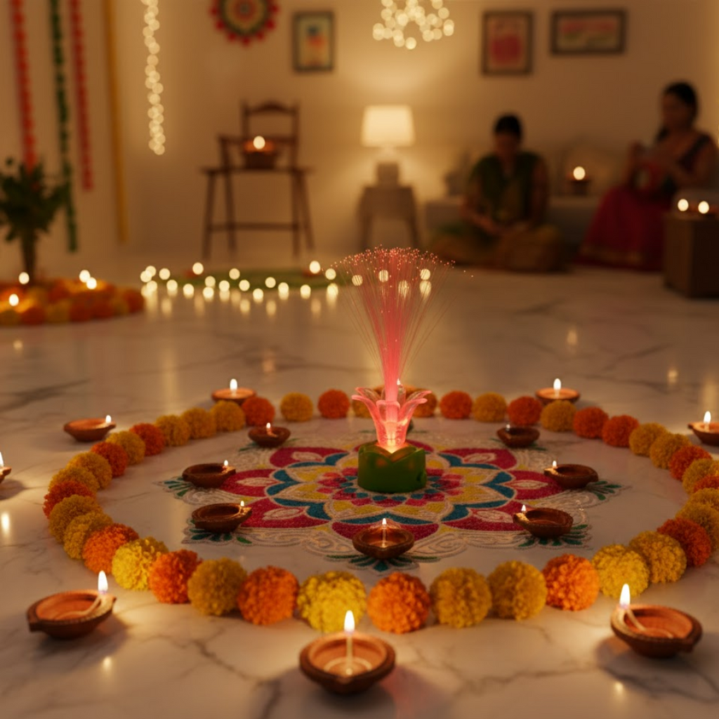LED candle decoration light displaying a beautiful array of colors.