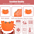 Top-down view of the crab-shaped ice tray, perfect for DIY molds.