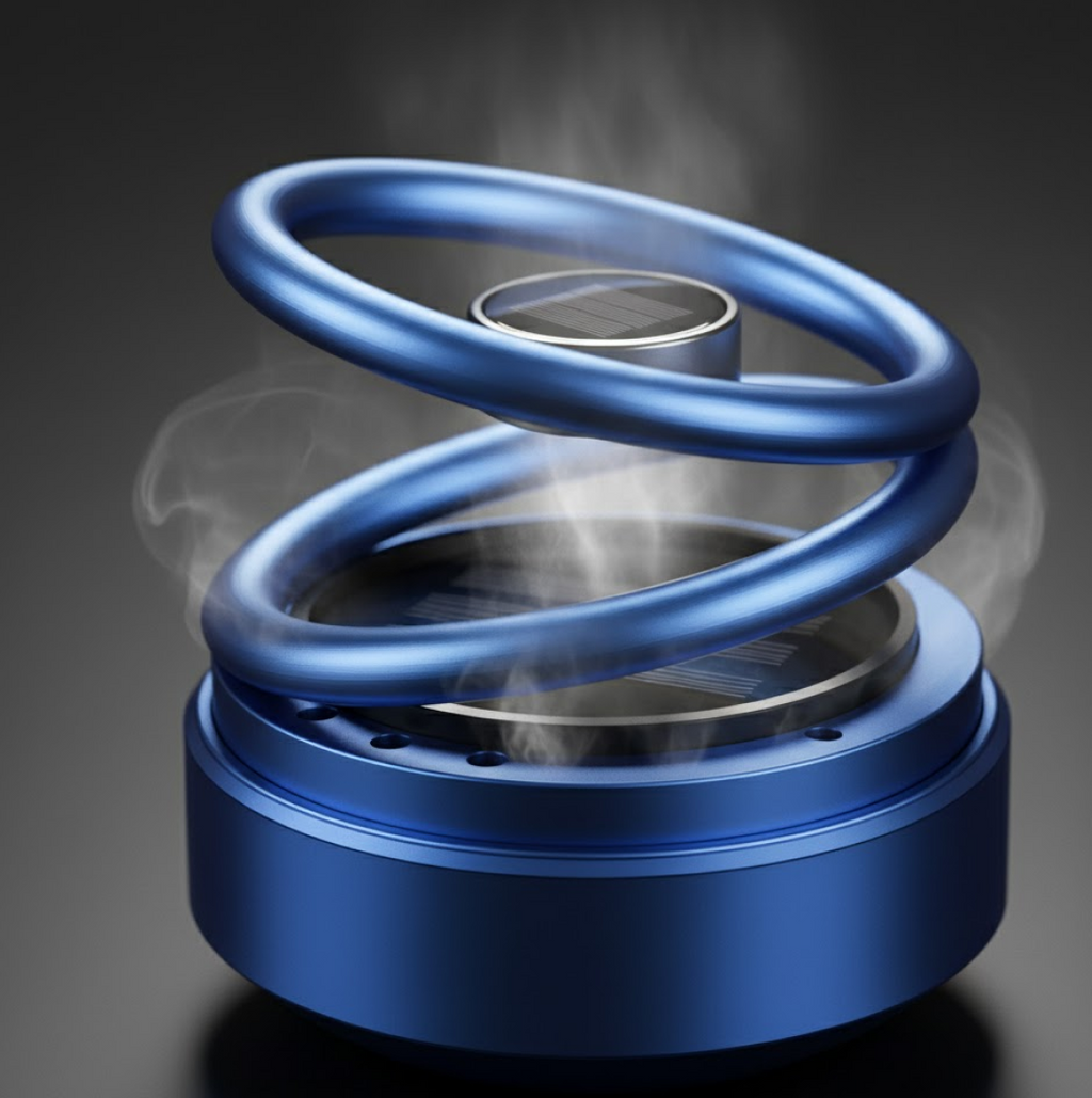 The Solar Car Aroma Diffuser showcasing its sleek, compact form factor.
