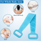 Packaging of the silicone body back scrubber in multiple colors.