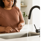 Ergonomic handle of straw cleaning brush for comfortable grip and control