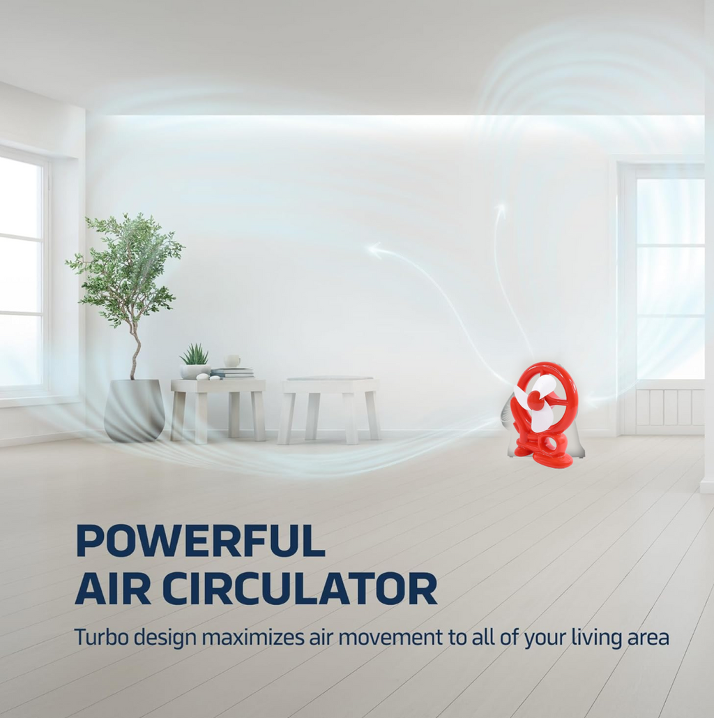 Mini Cooling USB Fan providing a refreshing breeze in a modern office setting.