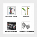 Black nylon cable ties effectively organizing a cluster of electrical wires.