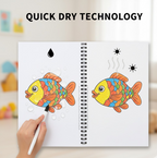 The main product image of the Magic Water Coloring Book with its magic water pen.