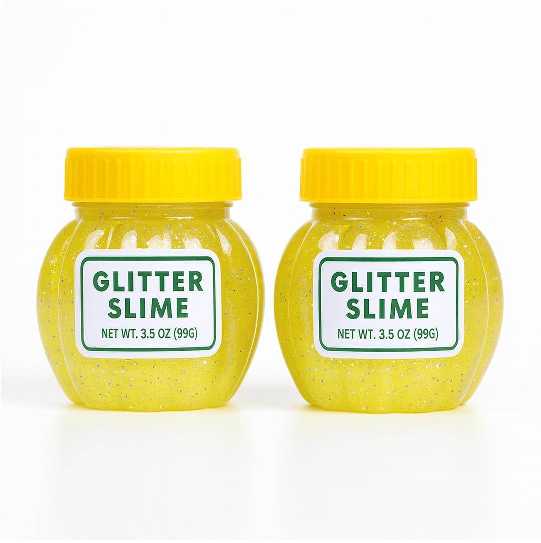 Children's hands engaging with soft jar slime, promoting sensory development and imaginative play.