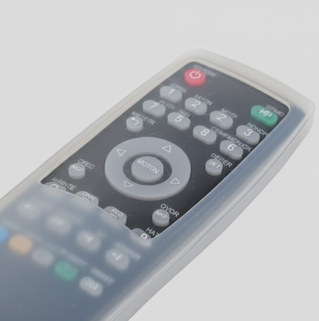 Front view of the PHOBIA DISH TV remote cover.