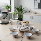 All components of the versatile 5-piece serving cutlery laid out.
