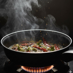 Close-up view of the smooth, easy-release non-stick surface of the fry pan.