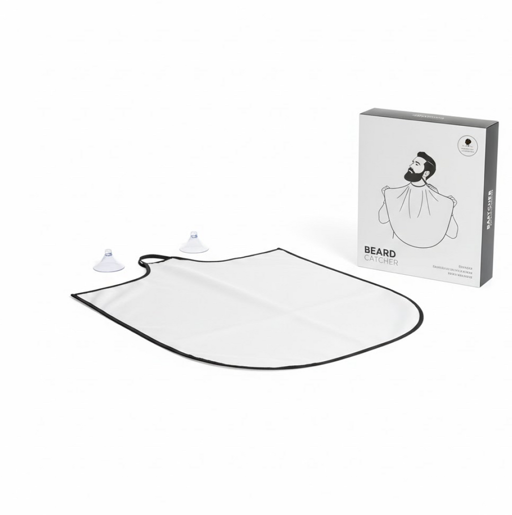 Benefits of using a beard apron, highlighting cleanliness and convenience.