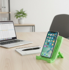 Technical diagram illustrating the four adjustable angles of the mobile stand.