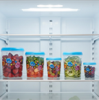 Flexi lid with grooves for a secure, airtight fit on the food storage container.
