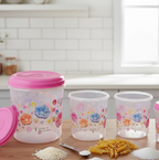 Modular design of the airtight storage containers for efficient kitchen organization.