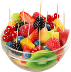 Close-up diagram showcasing the smooth, burr-free design of Organivo bamboo toothpicks.