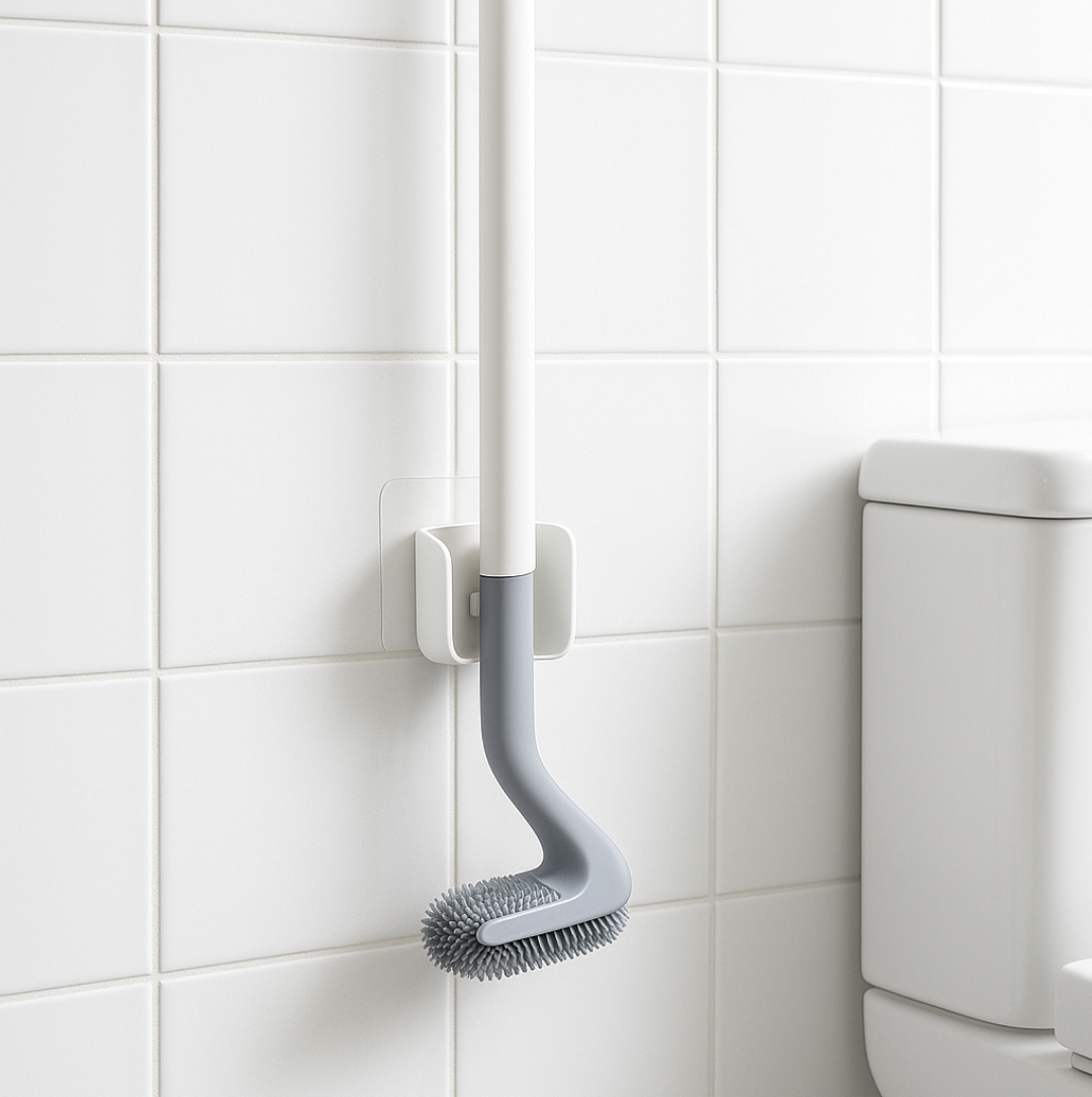 Golf toilet brush set in a bathroom setting.