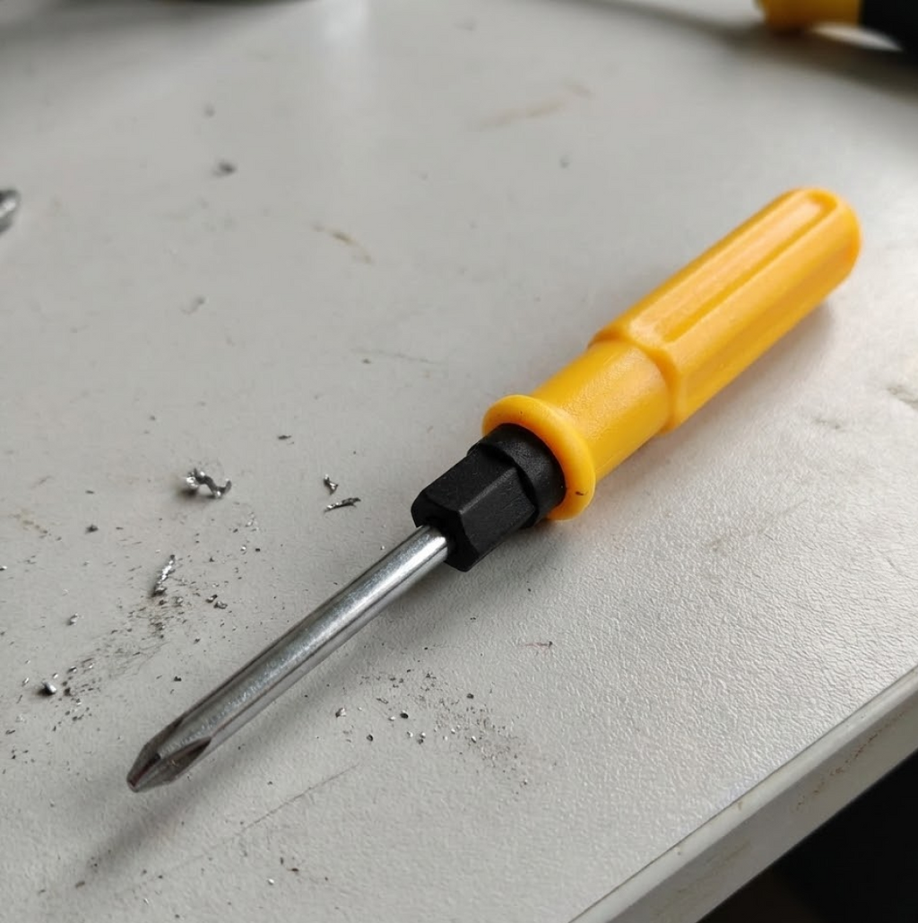 Front view of the XcelGrip 2-in-1 Multipurpose Screwdriver with its ergonomic handle.