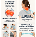 Close-up of the ergonomic design and easy-to-use controls of the massager for deep relaxation.
