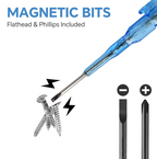 Front view of the BoltForce Voltage Tester Screwdriver, showing its robust metal tip.