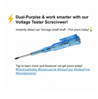 Close-up of the Voltage Tester Screwdriver's clear indicator light for AC voltage detection.