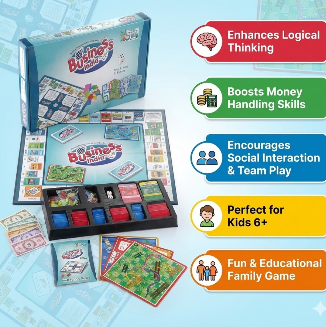 Bonus Cricket game board included in the multi-game business set.