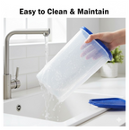Single 2000ml transparent airtight food storage container by Organivo.