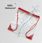 Dimensions diagram for the ClassiCarry clear waterproof stadium bag, showing size details.