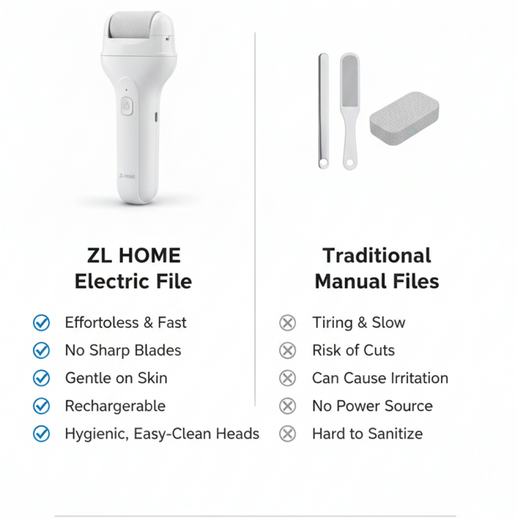 Rechargeable electric foot file battery and USB charging cable
