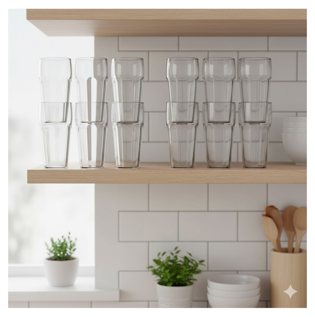Transparent smooth curved design plastic tumblers suitable for milkshakes and juices
