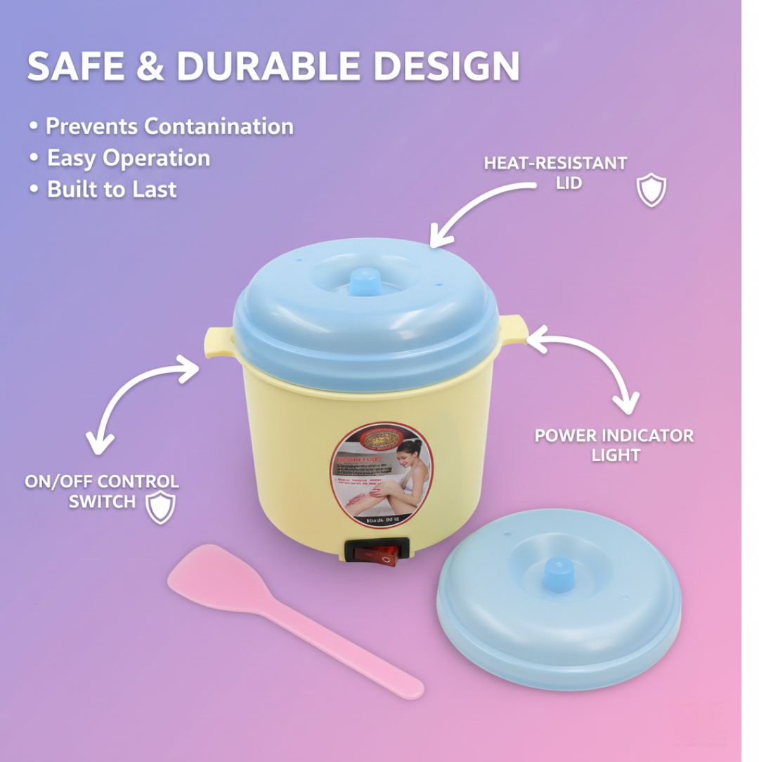 Side view of the Styleva wax warmer, highlighting its sleek design